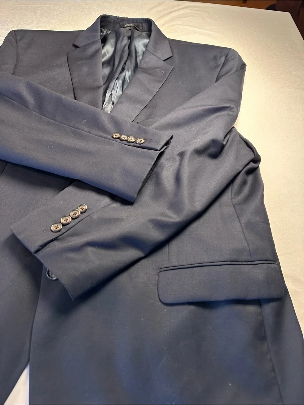 Lauren Ralph Lauren Navy Wool Blazer Sport Coat Mens 50R 2 Button